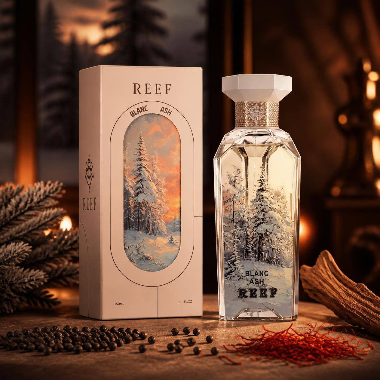 Luxury blue perfume ad Reef Blanc Ash - Image 1